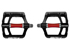 Pedali Flat 9 Pins Nero Rosso